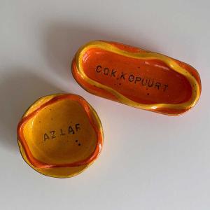 seramik_cerezlik_seti_6 Seramik Çerezlik Seti 2'li / Az Laf Çok Köpüürt